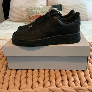 Nike Air Force 1- Black/Black. Brand new. Never worn
